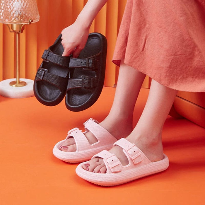 Cushy Cloud Adjustable Buckles Sandals