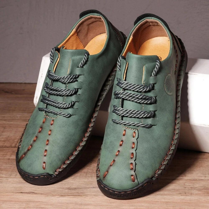 Men's Stitch Design Leather Shoes