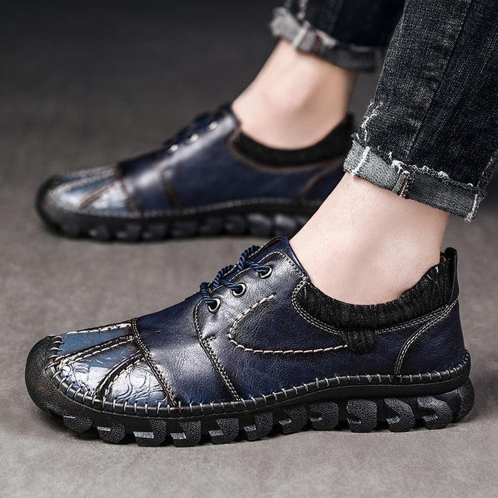 Men's Casual Split Leather Breathable Shoes