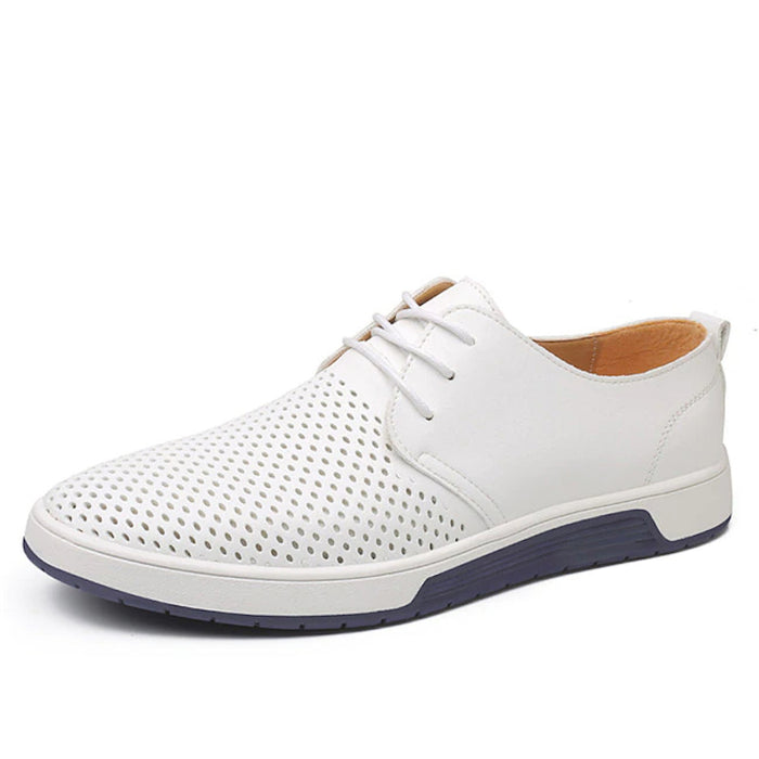 Summer Breathable Male Casual Leather Shoes