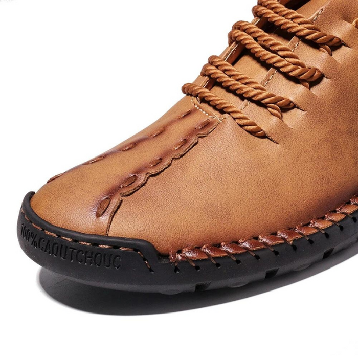 Men's Stitch Design Leather Shoes