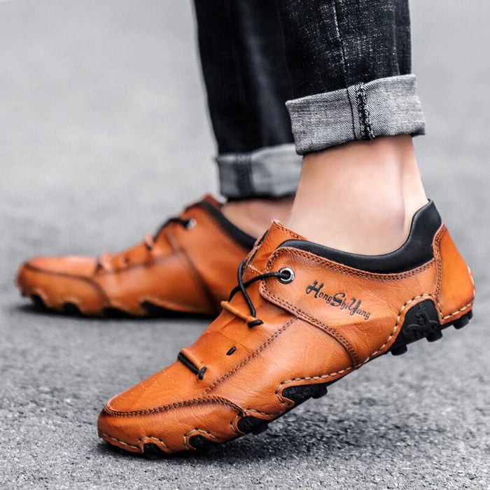 Soft Leather Flat Loafers