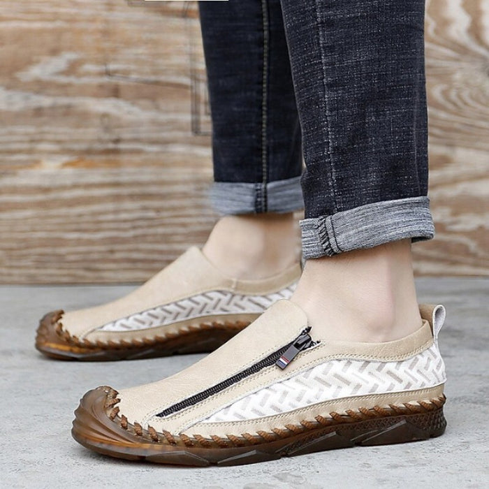 Breathable Leather Flat Shoes