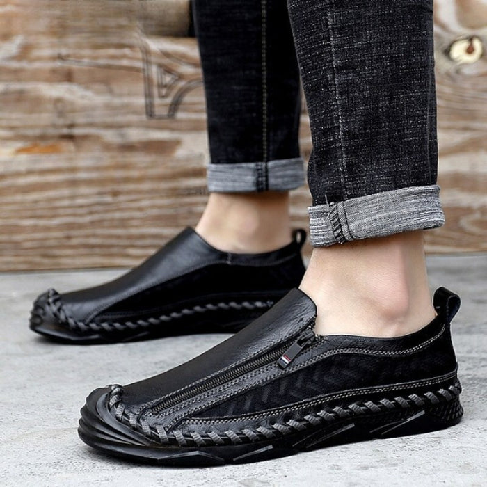 Breathable Leather Flat Shoes