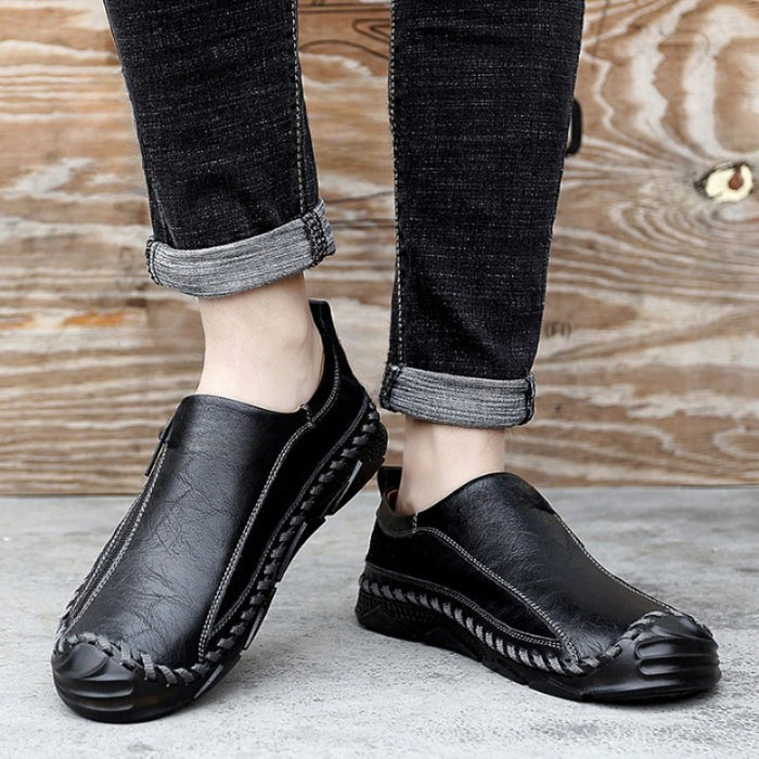 Breathable Leather Flat Shoes